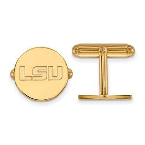 14k Gold Plated Silver Louisiana State University Cuff Links